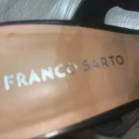 Franco sarto black wedge heels / sz 9 - Picture 4 of 5